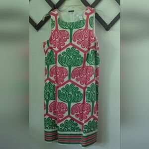 Pink And Green Sleeveless Summer Dress